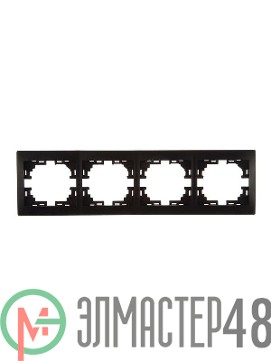 Рамка 4-м Мира горизонтальная черн. бархат LEZARD 701-4200-149