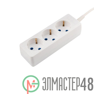 Удлинитель 3х3м с заземл. 3х0.75 бел. PROCONNECT 11-7209