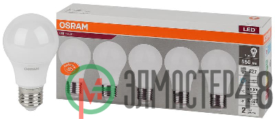 Лампа светодиодная LED Value LVCLA60 7SW/865 230В E27 2х5 RU (уп.5шт) OSRAM 4058075577688