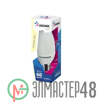 Лампа светодиодная CN 5Вт 220В E27 3000К Космос Lksm_LED5wCNE2730