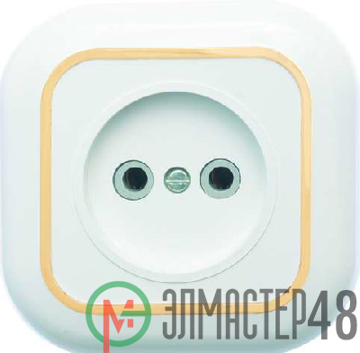 Розетка 1-м СП Валентина 10А IP20 РС10-153 бел./зол. Кунцево 7652