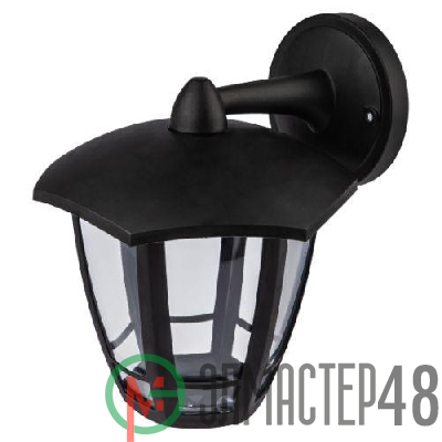 Светильник светодиодный садово-парковый ДБУ 07-8-006 Дели 3 8Вт 3000К IP44 6 гранный настенный черн. Эра Б0064274