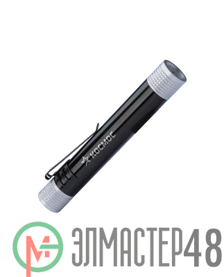 Фонарь ручной 0.5ВтLED 1xAAА корпус алюминий зажим для крепления КОСМОС KOS107B