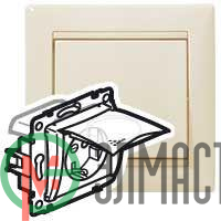 Механизм розетки 1-м СП Valena 2К+З IP44 с заземл. сл. кость (DIY-упак.) Leg 695640