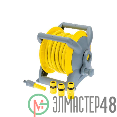 Катушка со шлангом 1/2дюйм 15м 3 коннектора 1 распылитель ЧЕТЫРЕ СЕЗОНА 62-0267