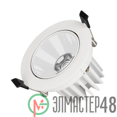Светильник светодиодный MS-FORECAST-BUILT-TURN-R102-12W Day4000 WH-WH 32 deg IP20 230В металл Arlight 037098