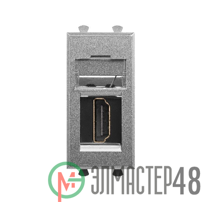 Розетка HDMI 1мод. Avanti "Закаленная сталь" тип А-А модульная DKC 4404251