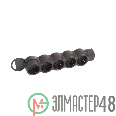 Колодка удлинителя 5х2К+З без кабеля ''Стандарт'' черн. Leg 695038