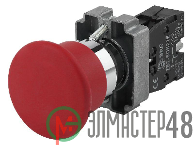 Кнопка LAY5-BC42 "Грибок" 1р BBG71-BC-K04E красн. ЭРА Б0045643
