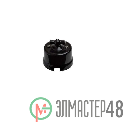 Выключатель проходной поворотный 1-кл. ОП Лизетта 10А IP20 ретро 4 полож. ABS-пластик черн. Bironi B1-201-23