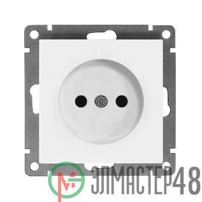 Розетка 1-м СП Афина 16А IP20 без заземл. механизм бел. Universal A0022
