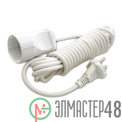 Удлинитель 1х5м без заземл. 6А IP44 УШ-6 ПВС 2х0.75 UNIVersal 5568953