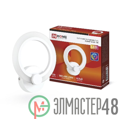 Светильник светодиодный ELEGANT BLISS-15W 15Вт 230В 3000-4000-6500К 1050лм STEP COLOR бел. IN HOME 4690612035345