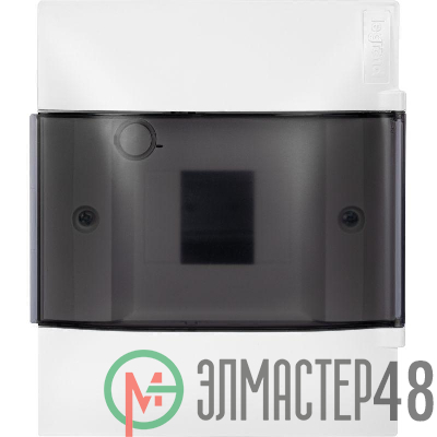 Щиток пластиковый встраиваемый Practibox S 1х4 дым. дверь Leg 134554