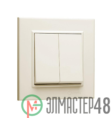 Выключатель 2-кл. СП Karea 10А IP20 крем. Makel 56010003