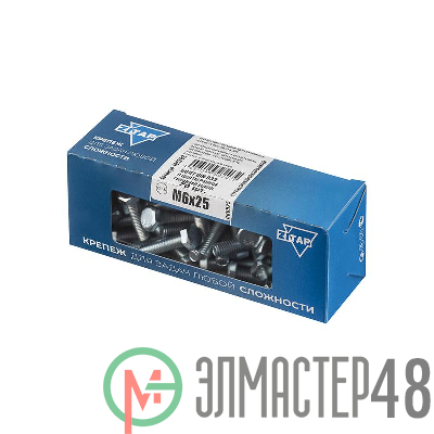 Болт с шестигранной головкой М6х25 DIN 933 оцинк. (уп.70шт) Tech-Krep/Zitar 105202