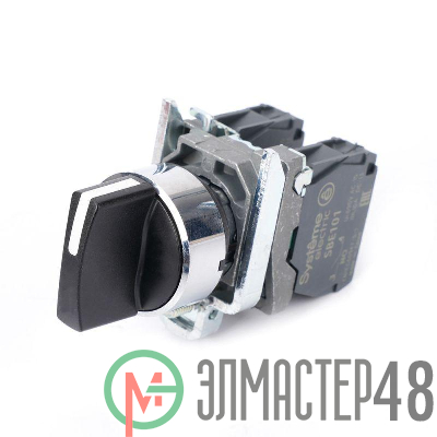 Переключатель модульный SB4 в сборе 22мм 3поз. с возвратом 2НО SE SB4BD53