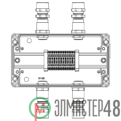 Коробка клеммная взрывозащ. TBE-A-14-(12xCBC.2)-2xKA2MHK(A)-2xKA2MHK(C)1Ex e IIC Т5 Gb / Ex tb IIIC T95град.C Db IP66 алюм. DKC 1201.141.22.1240