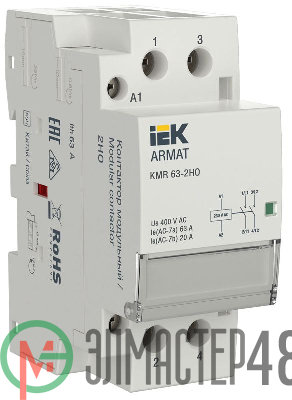 Контактор модульный KMR 63А 230В AC 2НО ARMAT IEK AR-KMR10-063-20-230