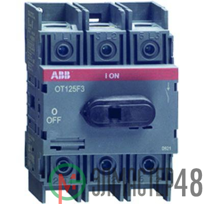 Рубильник 3п OT125 F3 125А (125А AC23) ABB 1SCA105033R1001
