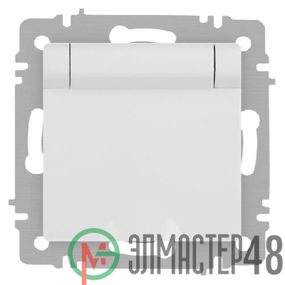 Розетка Intro Accent 6-203-01 2P+E Schuko с крышкой 16А-250В IP20 СУ AL/CU бел. Intro Б0063709