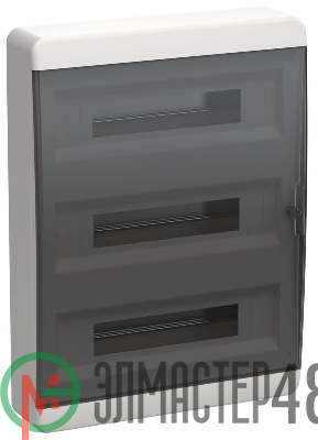 Корпус пластиковый ЩРН-П-54 IP41 черн. прозр. дверь TEKFOR IEK TF5-KP12-N-54-41-K01-K03