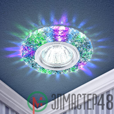 Светильник DK LD4 SL/RGB декор cо светодиодной подсветкой (мультиколор) прозр. ЭРА Б0019207