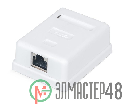 Розетка компьютерная RJ-45 WR-WS-8P8C-C5E-SH-1 кат. 5e экранир. одинарная внешняя Dual IDC бел. WRline 505217