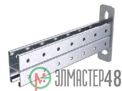 Консоль двойная 41х41 LAS осн.600 сталь гор. оцинк. DKC BBD4160HDZ