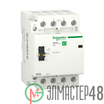 Контактор модульный RESI9 3P+N 40А 4НО 230/250В AC 50Гц SchE R9C20440