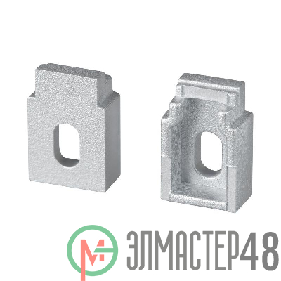 Заглушка WALL-FANTOM-BENT-W10-SIDE с отверстием пластик (комплект) Arlight 043883