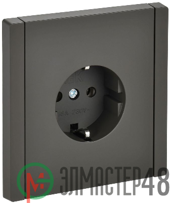 Розетка СП FORTE&PIANO FP316 16А с заземл. без защ. шторок винт. крепл. сер. IEK FP-R11-16-K03