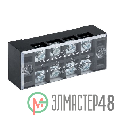 Терминал клеммный TB-2504 до 2.5кв.мм 25А 4 клеммные пары EKF tb-2504