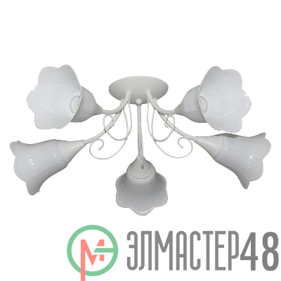 Светильник "Веста" 151 (плафон П0471) НПБ 01-5х60-119 Е27 (ИМ) потолочный бел. Элетех 1005404988