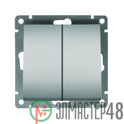 Выключатель 2-кл. СП Афина 10А IP20 механизм серебр. Universal A0023-S