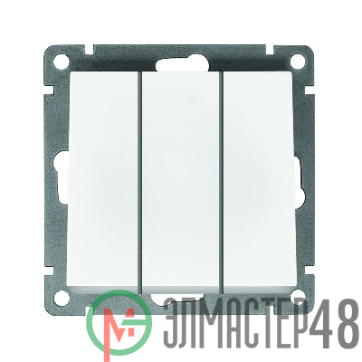Выключатель 3-кл. СП Афина 10А IP20 механизм бел Universal A0043