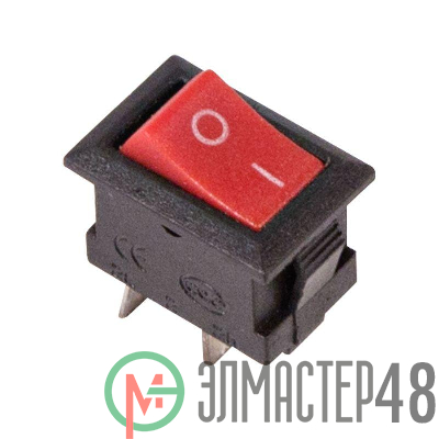Выключатель клавишный 250В 3А (2с) ON-OFF Micro RWB-101 красн. Rexant 36-2011