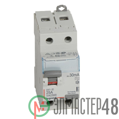 Выключатель дифференциального тока (УЗО) 2п 25А 30мА тип AC DX3 Leg 411504