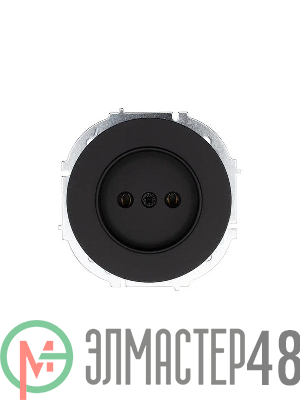 Розетка 1-м СП OSEN без заземл. ПБТ механизм черн. бархат LEZARD 743-4288-121B