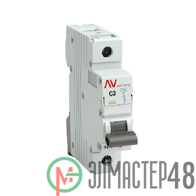 Выключатель автоматический модульный 1п C 3А 6кА AV-6 AVERES EKF mcb6-1-03C-av