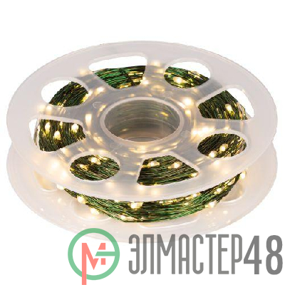 Гирлянда светодиодная ENIN-500G Нить 50м 500microLED IP44 220В тепл. Бел. Эра Б0060428