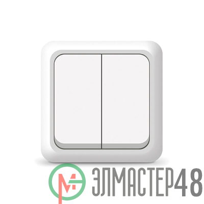 Выключатель 2-кл. ОП Олимп 10А IP20 бел. Universal О0023