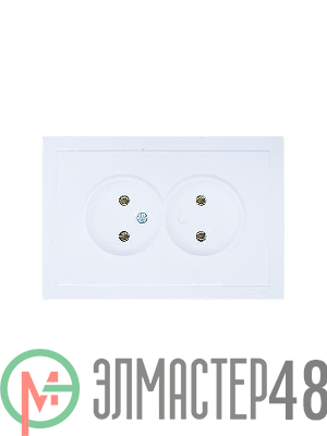 Розетка 2-мест. б/з СП ZIMA IP20 16А ПБТ безвинт. зажим бел. LEZARD 704-0200-128BQC