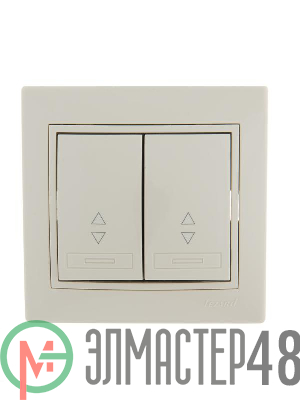 Выключатель 2-кл. СП Мира проходн. крем./крем. Lezard 701-0303-106