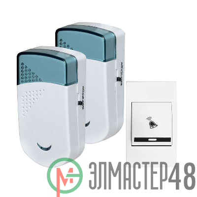 Звонок беспроводной Колибри 32 мел. 150м 2 звонка 2АААх1.5В Тритон КБ-03Б