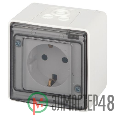 Розетка Эксперт 11-2501-01 2P+E IP55 16А-250В ОУ бел. Эра Б0063294