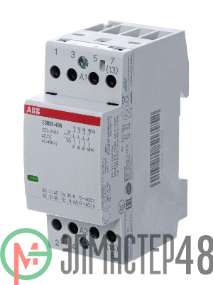 Контактор ESB25-40N-06 модульный (25А АС-1 4НО) катушка 230В AC/DC ABB 1SAE231111R0640