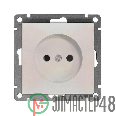 Розетка 1-м СП Афина 16А IP20 без заземл. механизм жемчуж. Universal A0022-OBr