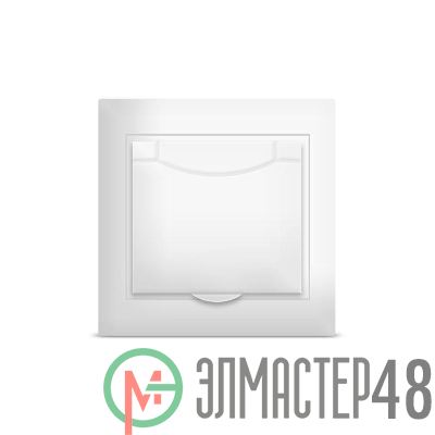 Розетка 1-м СП Севиль 16А с защ. крышкой с заземл. бел. UNIVersal С0029