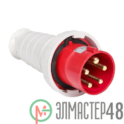 Вилка эл. каб. 63А 3P+РЕ+N 380В IP67 (035) EKF ps-035-63-380
